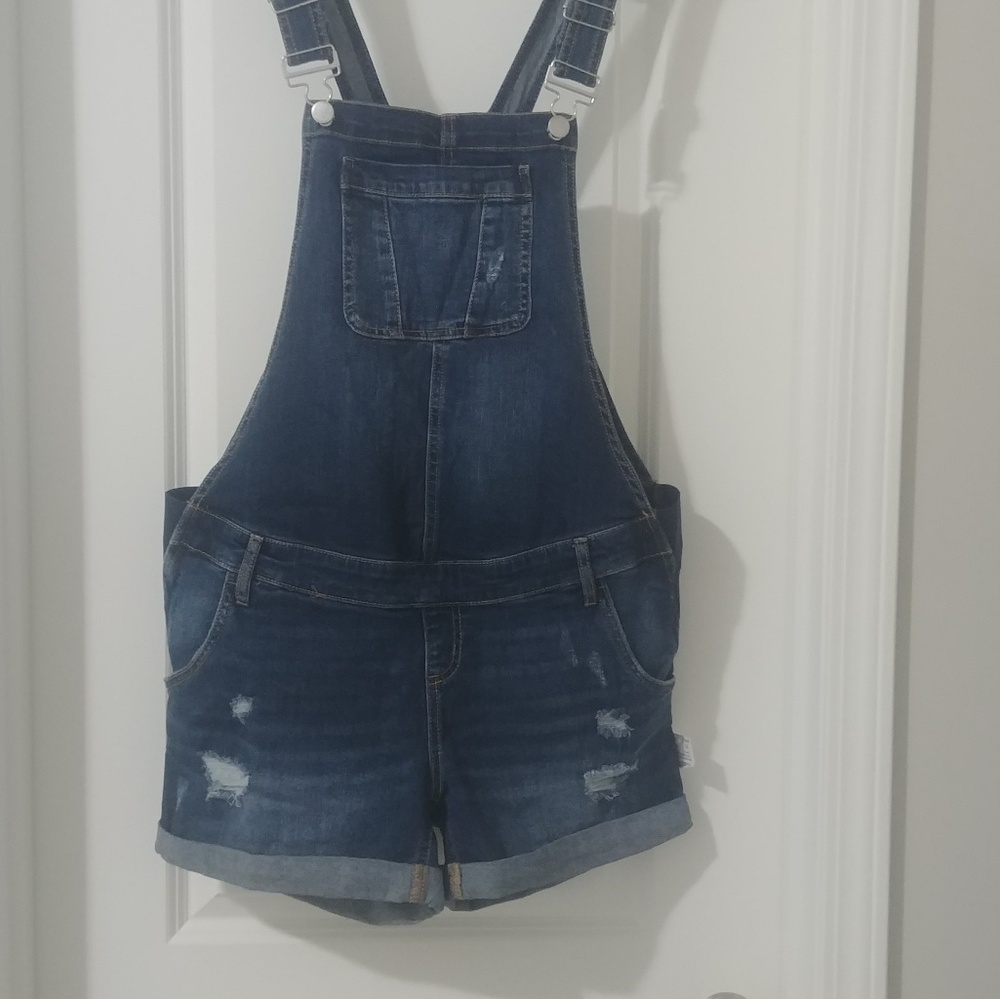 Denim Motherhood Maternity Overalls